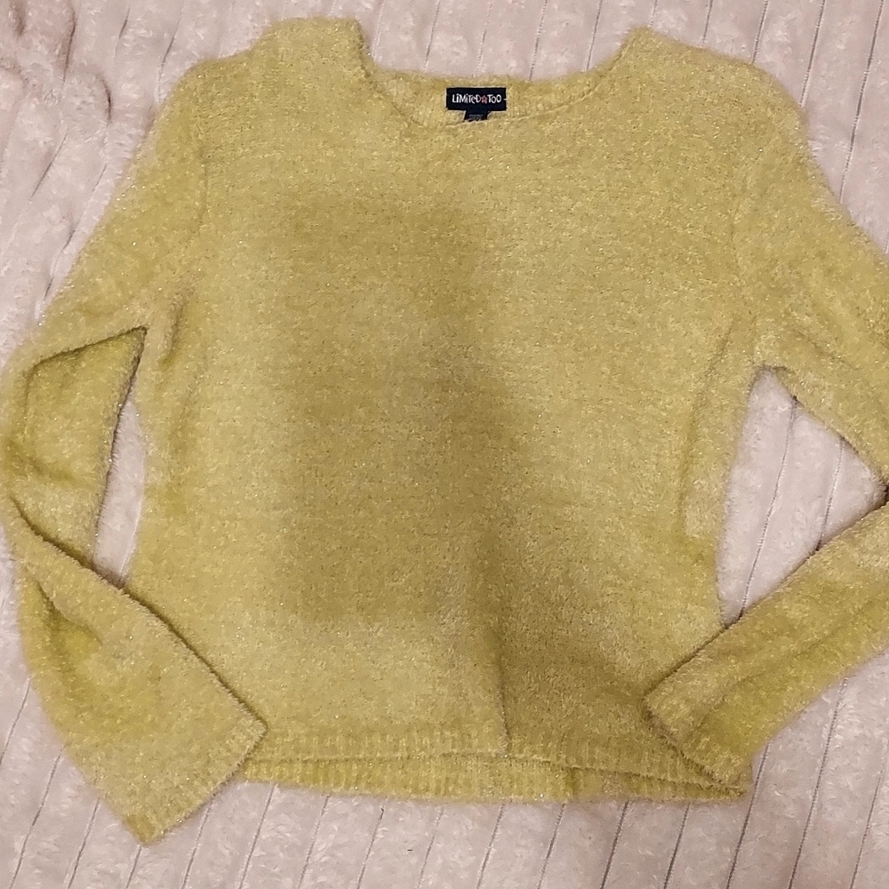 Y2K Limited Too Green Metallic Sweater